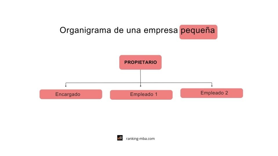 Organigrama empresa pequeña - ejemplo